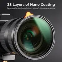 K&F CONCEPT ND2-32 1/4 Black Mist Diffusion Camera Filter lens Variable 2 in 1 ND Filters Video 49mm 52mm 58mm 62mm 67mm 77mm - Image 5