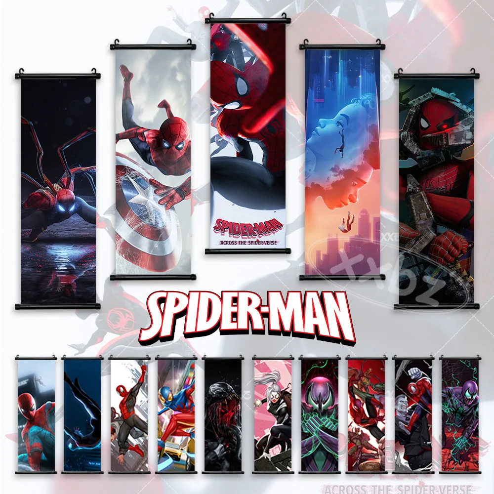 S.H.I.E.L.D.Home Decoration Venom Wall Artwork Avengers Scroll Picture Peter Deadpool Hanging Painting Marvel Spider Man Poster