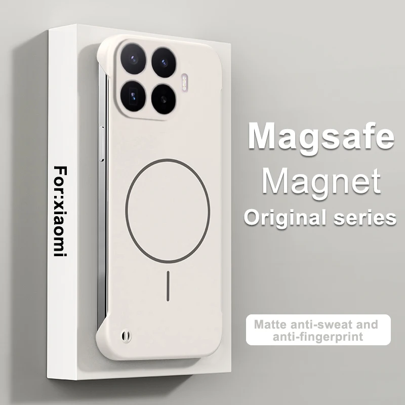 Matte Borderless Magnetic Phone Case - Thin Frameless Hard Cover