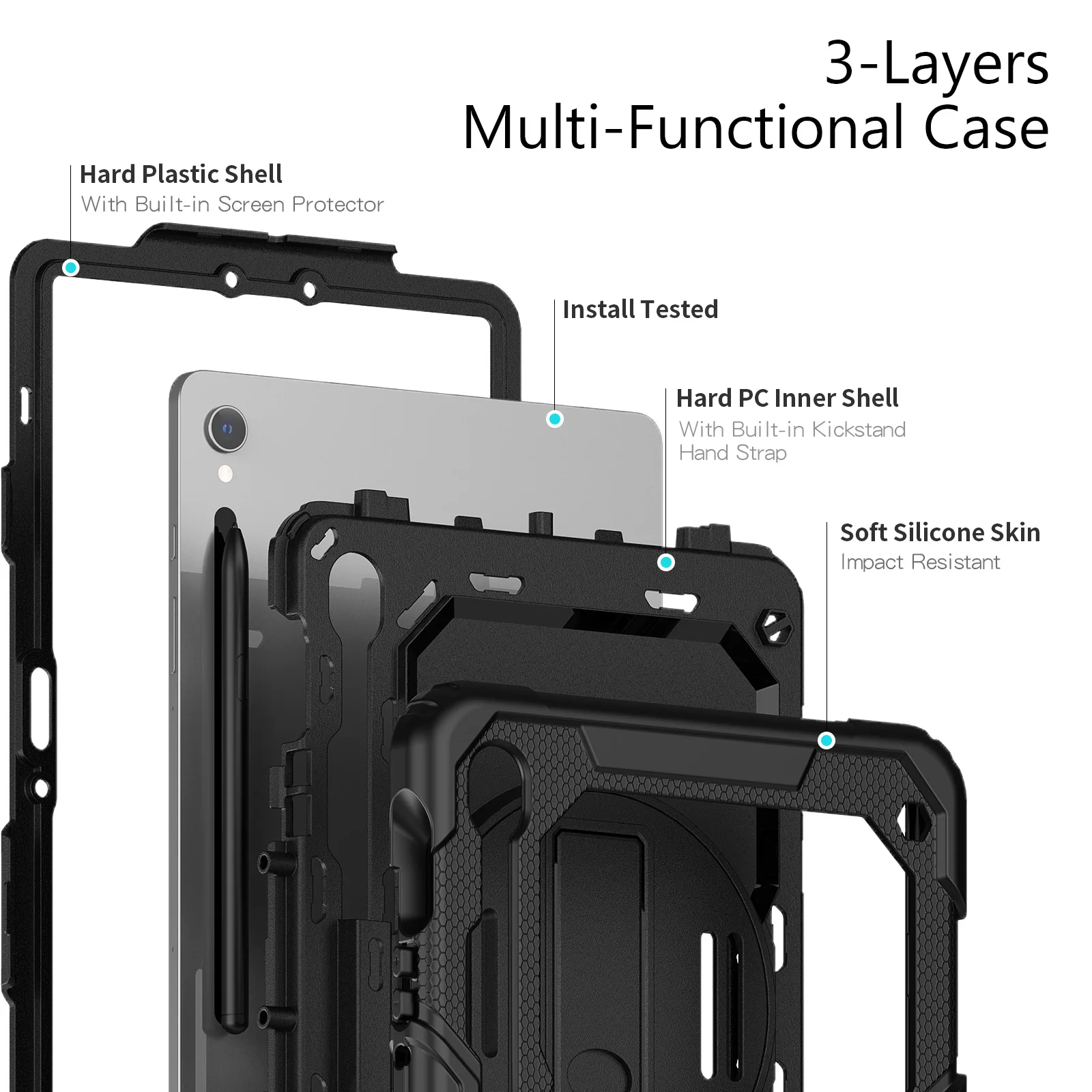 Premium Stand Cover for Tablets - Fits 11-Inch Models