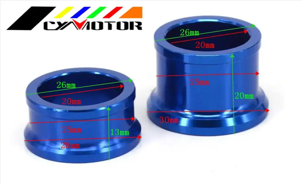 

CNC Blue Billet Front Wheel Hub Axle Spacers for YAMAHA YZ YZ125 YZ250 08-2020 YZF YZ250F YZ450F 2008-2013 YZX YZ250X YZ125X