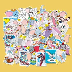 Autocollants Dumbo, 10/30/50/100 pièces, dessin animé Kawaii, pour téléphone portable, tasse d'eau, réfrigérateur, ordinateur portable, cadeau d'anniversaire, décalcomanies, jouets pour enfants 