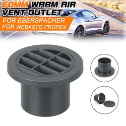 60mm Diesel Heater Ducting Duct Warm Air Vent Directional Outlet Black Plastic For Eberspacher, For Webasto And For Propex Heate