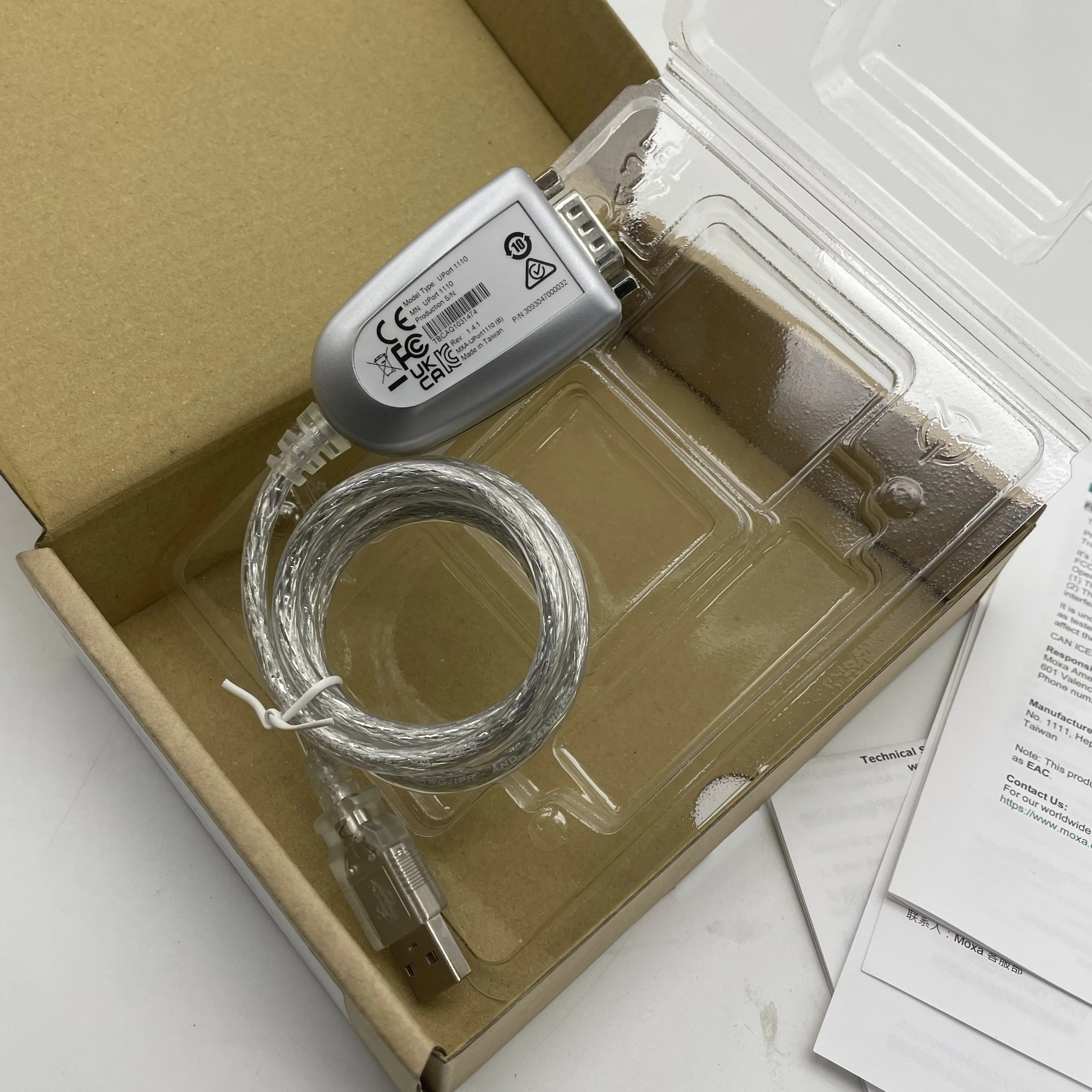 Moxa Uport 1110 RS-232 Conversor Usb-À-Serial - AliExpress