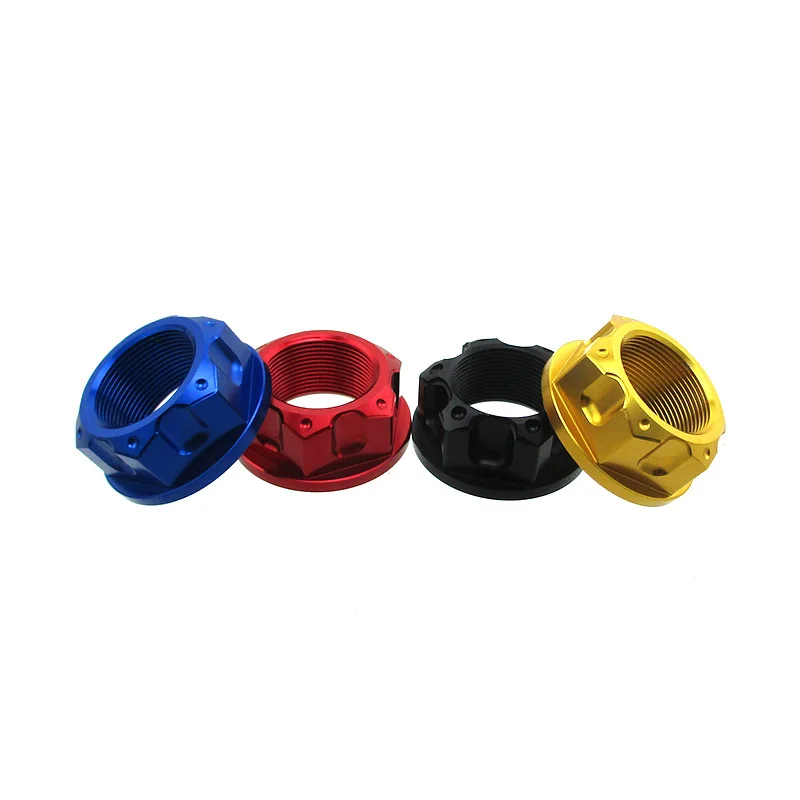 Motorcycle Accessories Aluminum M22 x 1mm Steering Stem Nut For Honda CRF50 XR50 KLX110 KX65 KX85 DRZ110 RM85 TTR50 TTR110 TTR125 50cc-190cc Dirt Bike