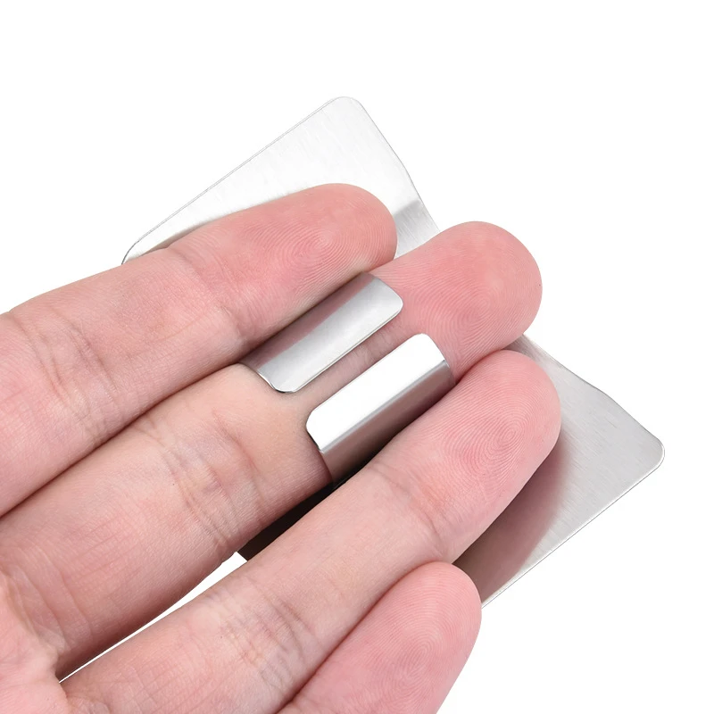 Finger Protector Finger Guard Stainless Steel Finger Guard Finger Hand Cut Hand Protector Knife Cut Protection Tool Kitchen Cooking Knives Accessories