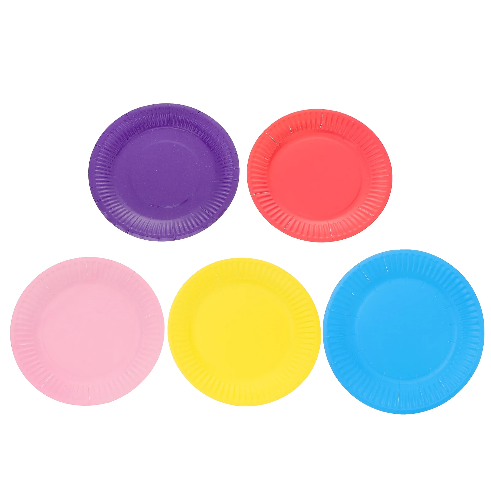 50pcs Paper Cake Plates Colorful for Birthday Party Decor color paper plates color paper plates for parties