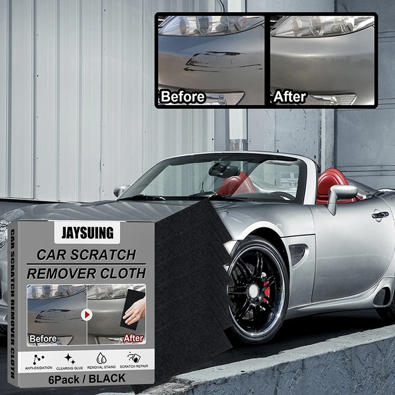 

6XNano Sparkle Anti-scratch Cloth For Car Universal Metal Surface Quick Polishing Cloth Smart Car Surface Scratch Repair Remover