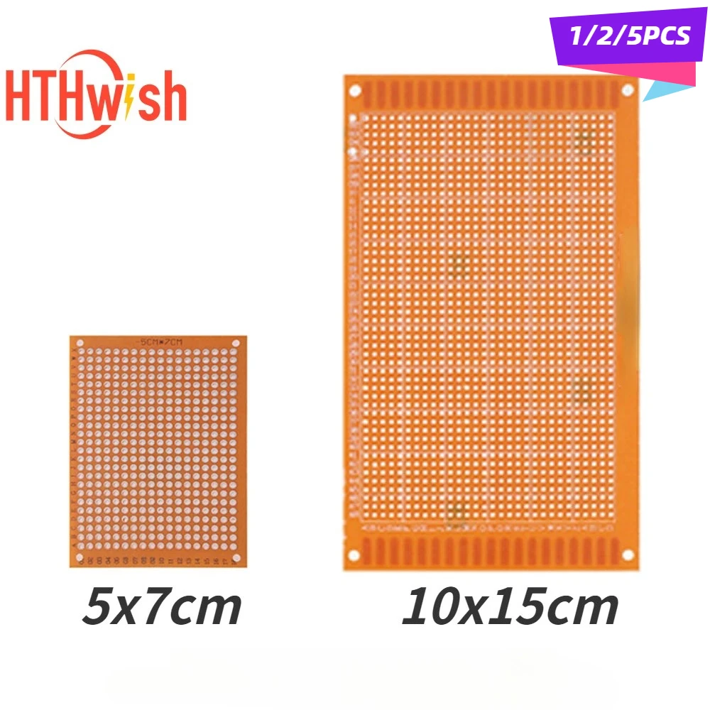 1/2/5PCS 단일 측면 PCB 보드 5x7cm 10x15cm 범용 인쇄 회로 기판 Diy 전자 구리 플레이트