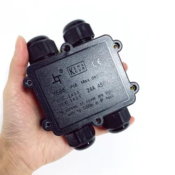 Waterproof IP68 Y - Type Electrical Junction Box with 3 - Way Cable Connectors - 10 - 14mm (H - type)