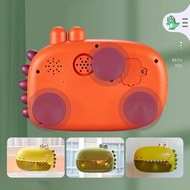 Giocattoli da bagnetto per bambini Musica Dinosauro Macchina per bolle Giocattoli da bagno Vasca da bagno Sapone Automatico Creatore di bolle Giocattoli Giocattolo da bagno per bambini - immagine 5
