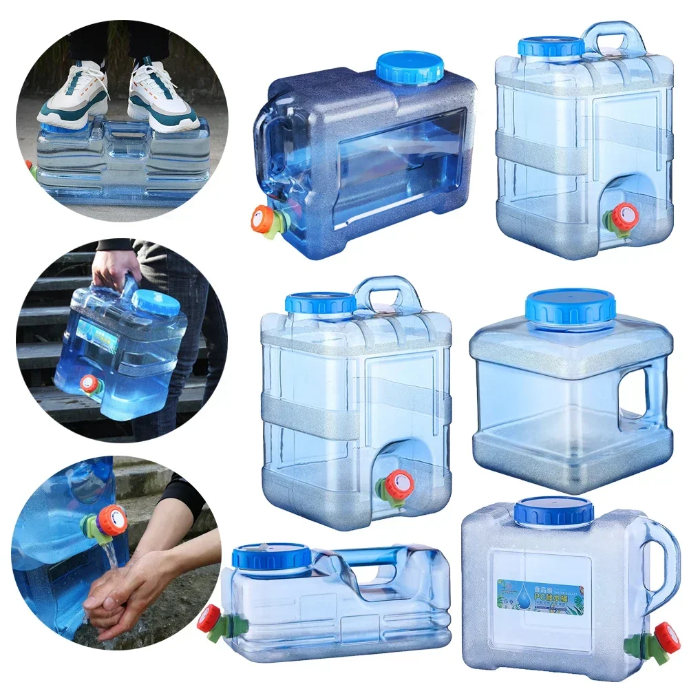 Outdoor PC Water Bucket Car Camping Drinking Kettle Portable Water Storage Container Outdoor Camping Equipment