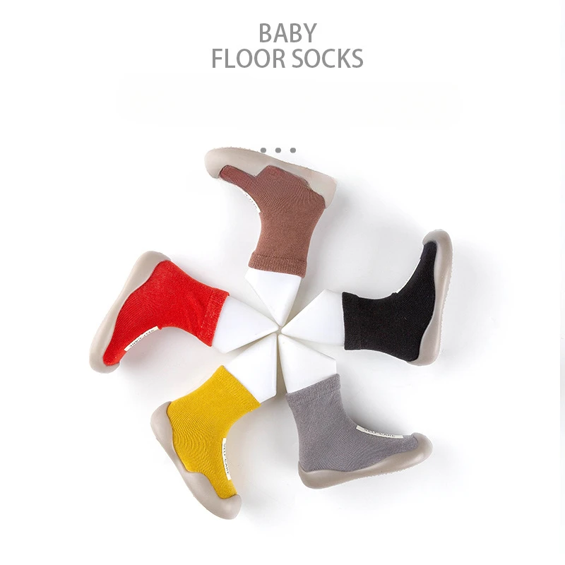 New Baby Walking Shoes Infant Early Education Shoes Cloth Label Models Indoor Floor Socks Shoes Warm High-top 2