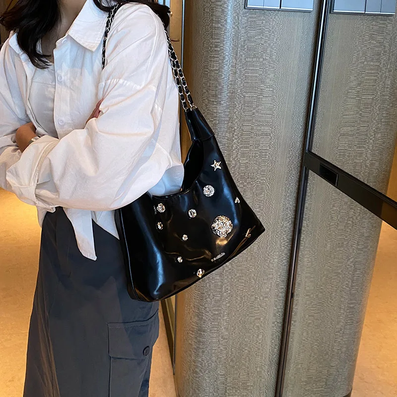 2023 New Brand Designer Ladies Messenger Bag Vintage Chain Shoulder Crossbody Tote Bags For Women Handbags PU Purses