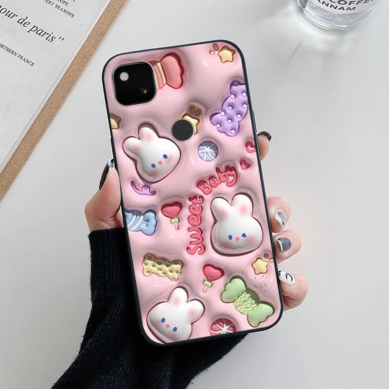 Floral Black Soft TPU Silicone Phone Case Cover