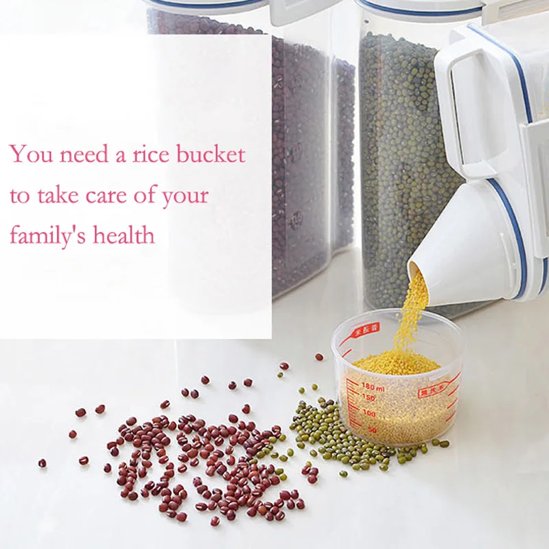 1.5-3L Powder Storage Box Plastic Kitchen Rice Grains Container Bathroom Laundry Powder Detergent Case With Pour Mouth kitchen storage box rice storage box food storage container food storage box storage box
