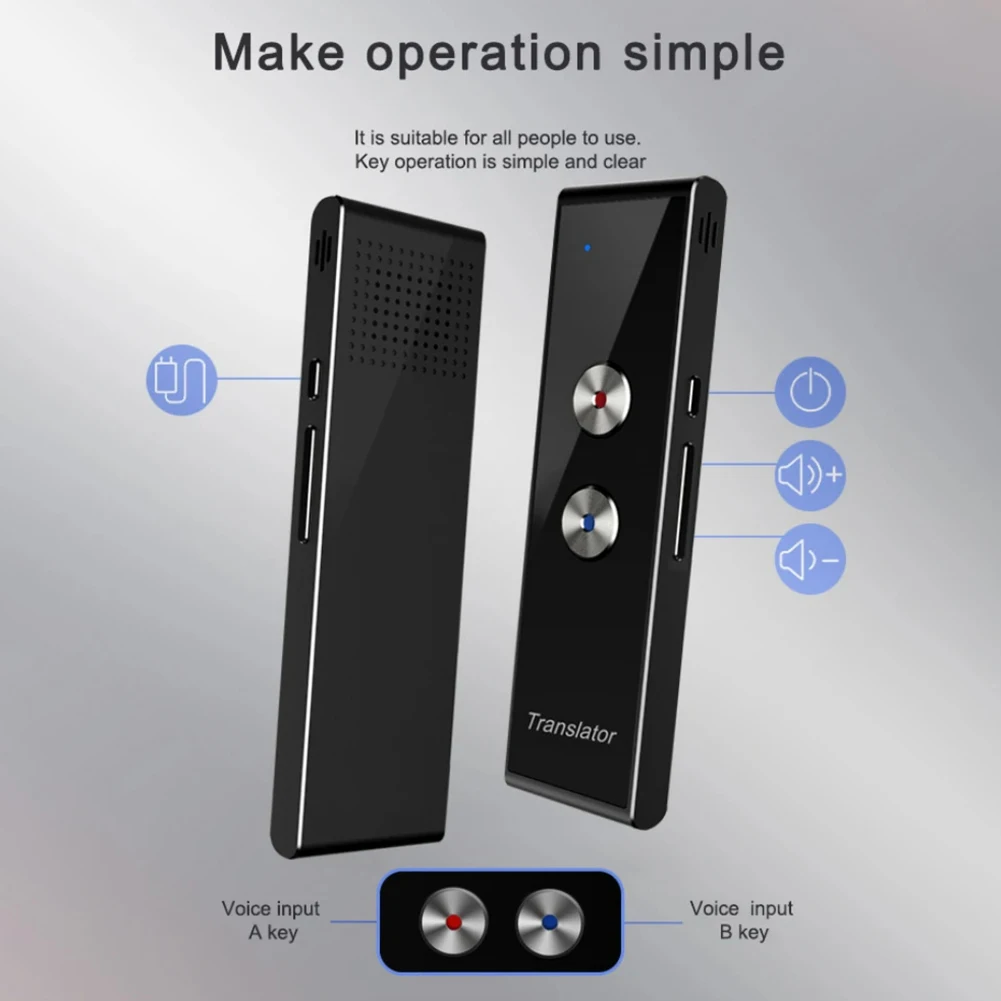T8+ Voice Language Translator Device 96 Languages Real-Time Translation Device Two-Way Translator For Learning Travel Business voice translator language translator