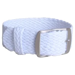 Nylon Fabric Woven Sport Watchband Strap - Universal Sizes - 16mm (White)