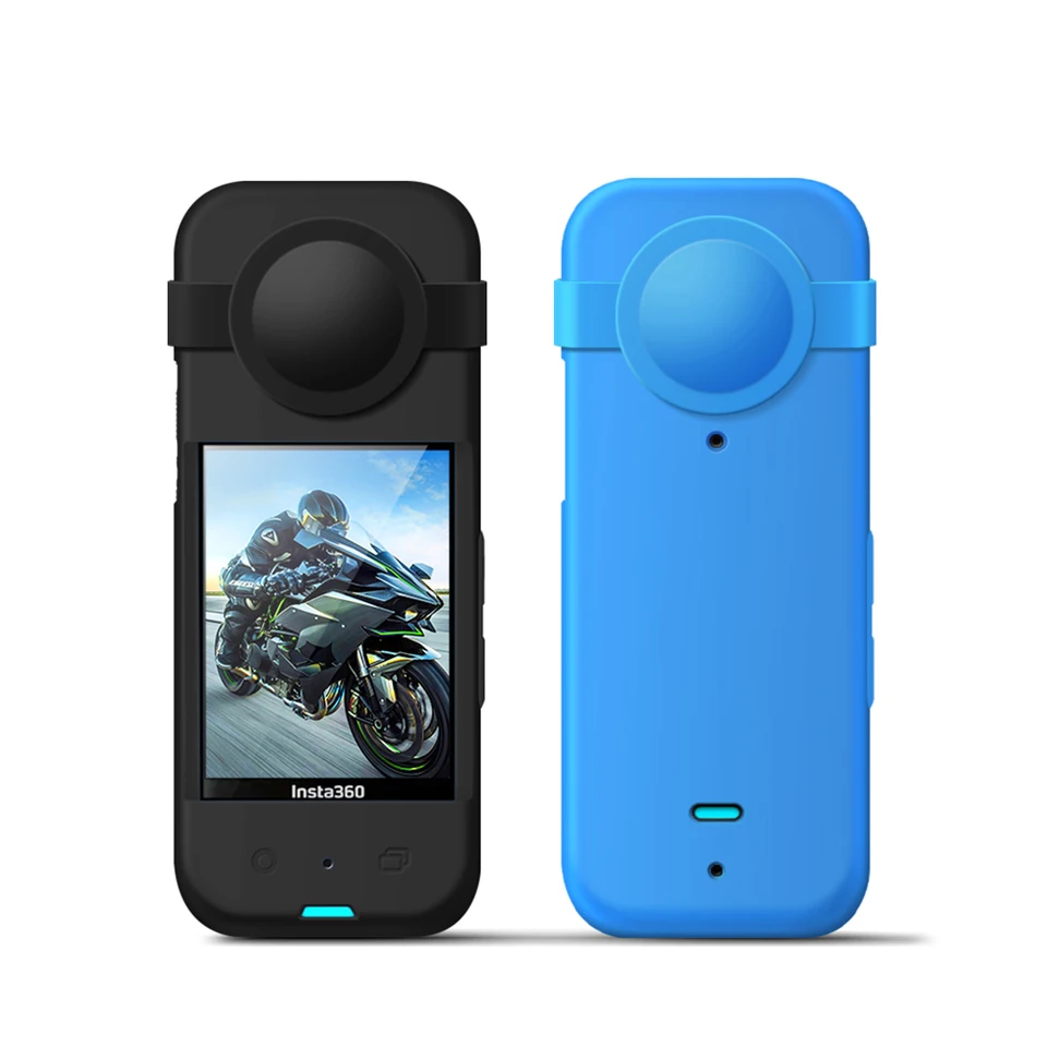 Sticky Lens Guard Set Silicone Case Screen Protector For Insta360 X3 X 3 Accessories Kit Anti-scratch Tempered Glass Protective Film Soft Bag Sleeve...