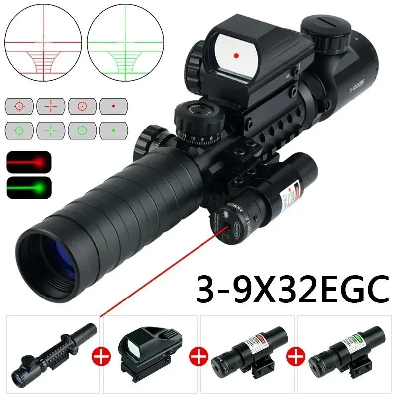 3-9x32EGC Optical Sight Riflescope with Laser Sight for Hunting