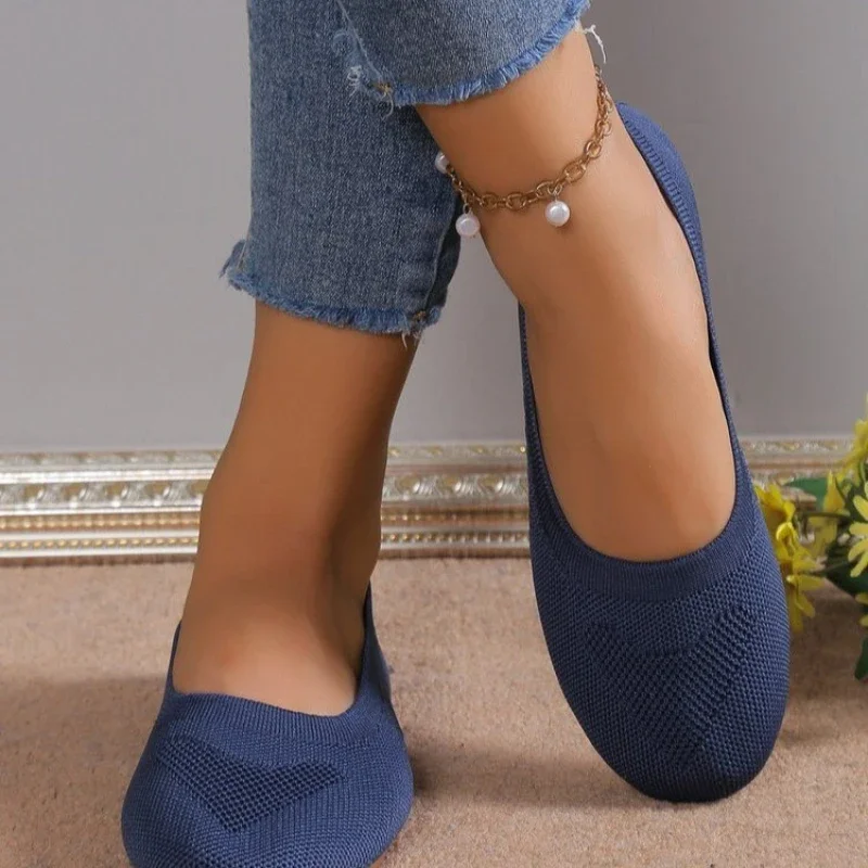 2025 Women Flats Solid Color Black Flats for Women Slip On Shallow Comfort Foldable Flats for Women Brown Flat Heel Shoes 2