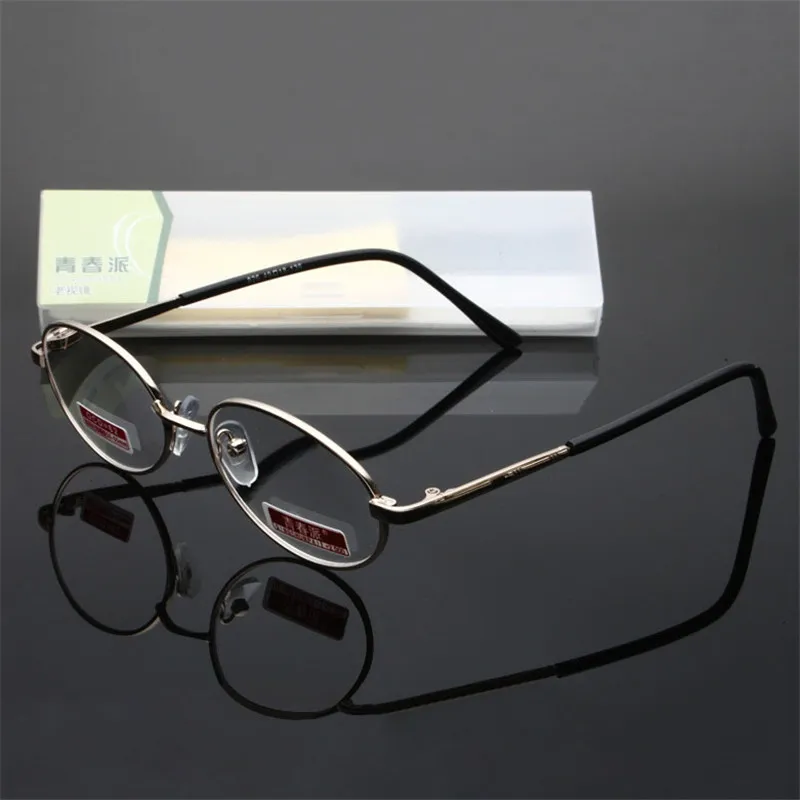 Ahora Retro Metal Oval Frame Reading Glasses For Women Resin Lens Portable Eyewear Lady Vintage Presbyopic Eyeglasses +1.0 to +4 2