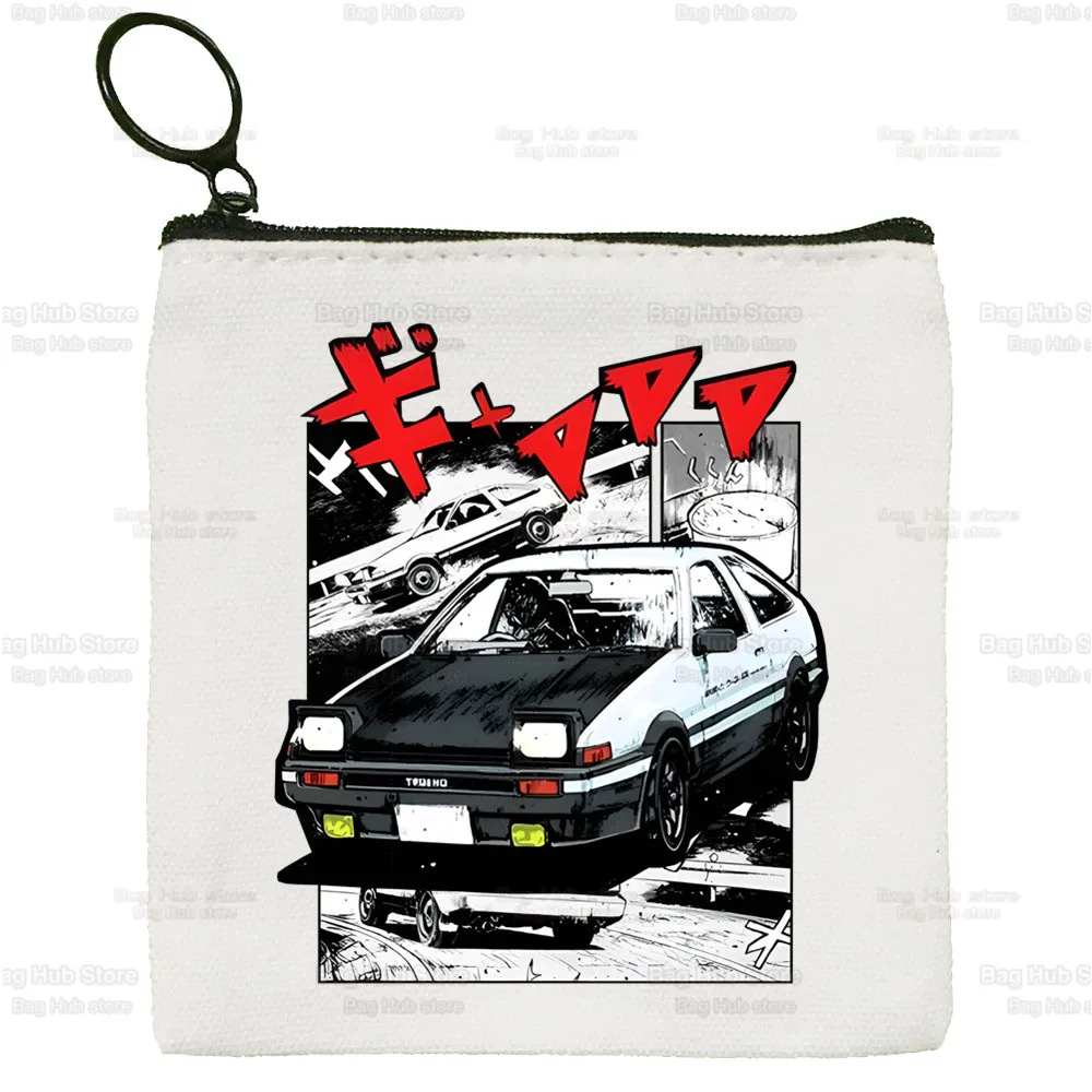 

AE86 Initial D Cute JDM Manga Takumi Fujiwara Key Case Coin Purse Student Wallet Drift Akagi RedSuns Coin Purse Mini Canvas
