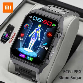 샤오미 Mijia 자동 적외선 혈당 및 혈압 건강 모니터, ECG + PPG 심박수 운동 스마트워치