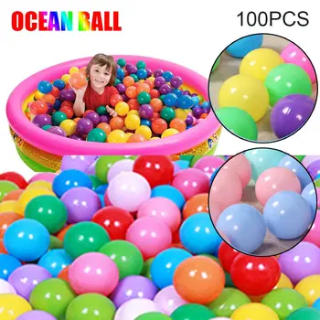 100Pcs Outdoor Sport Ball Colorful Soft Water Pool Ocean Wave Ball Baby Children Funny Toys Eco-Friendly Stress Air Balloons