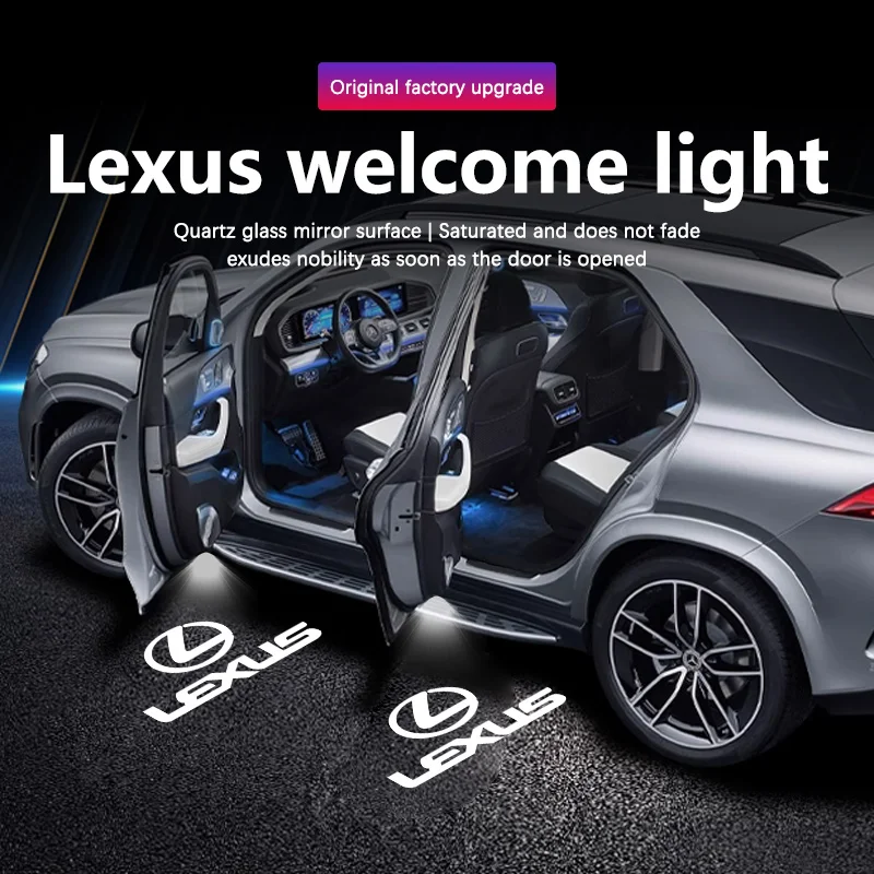 LED Car Door Logo Projector Welcome Ghost Shadow Light Accessories For LEXUS RX ES GX LS LX IS GS RC UX IS250 IS300 IS350 ES300 1