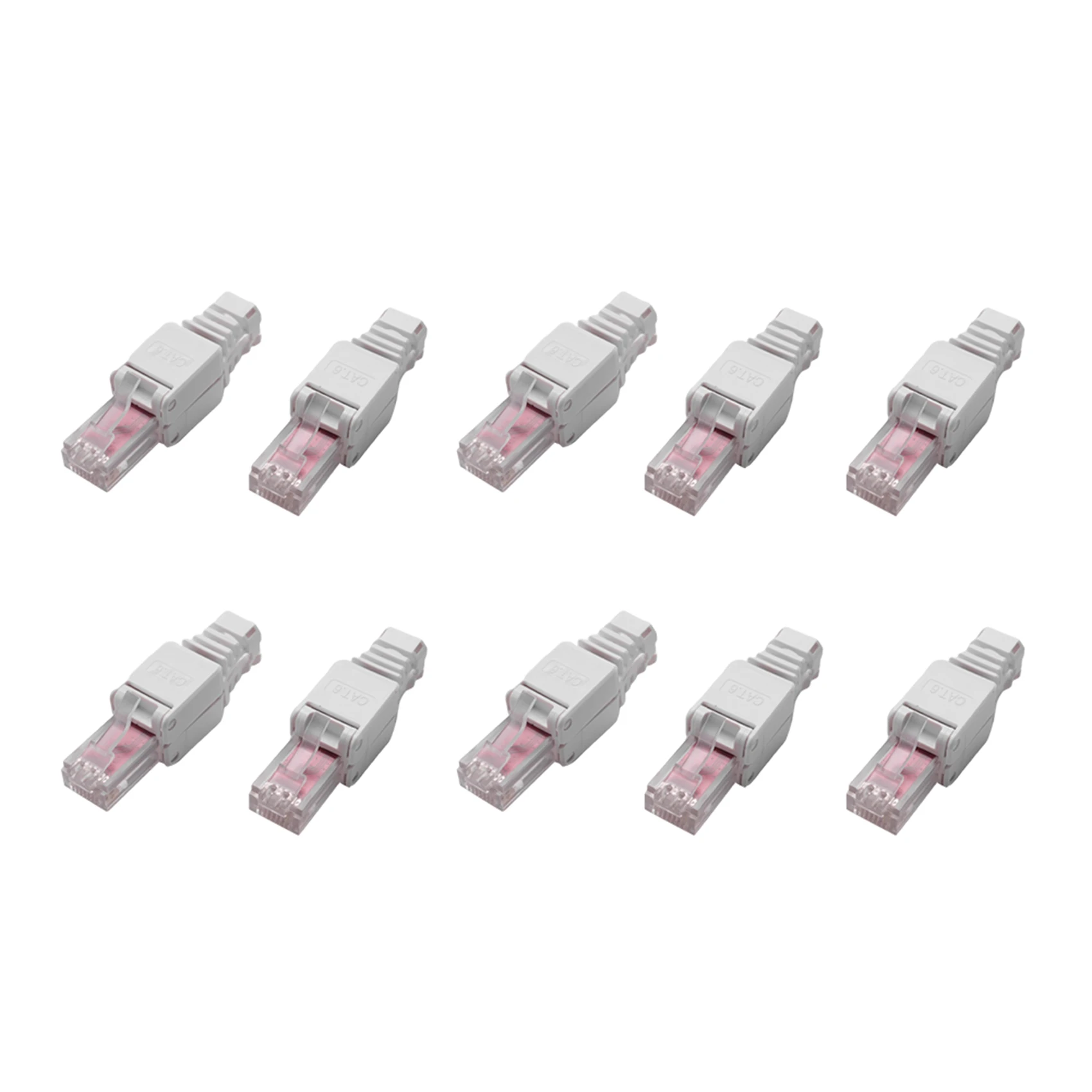 

10 x Network Connectors Tool-Free RJ45 CAT6 LAN UTP Cable Plug Without Tools Cat5 Cat7 Installation Cable Patch Cable