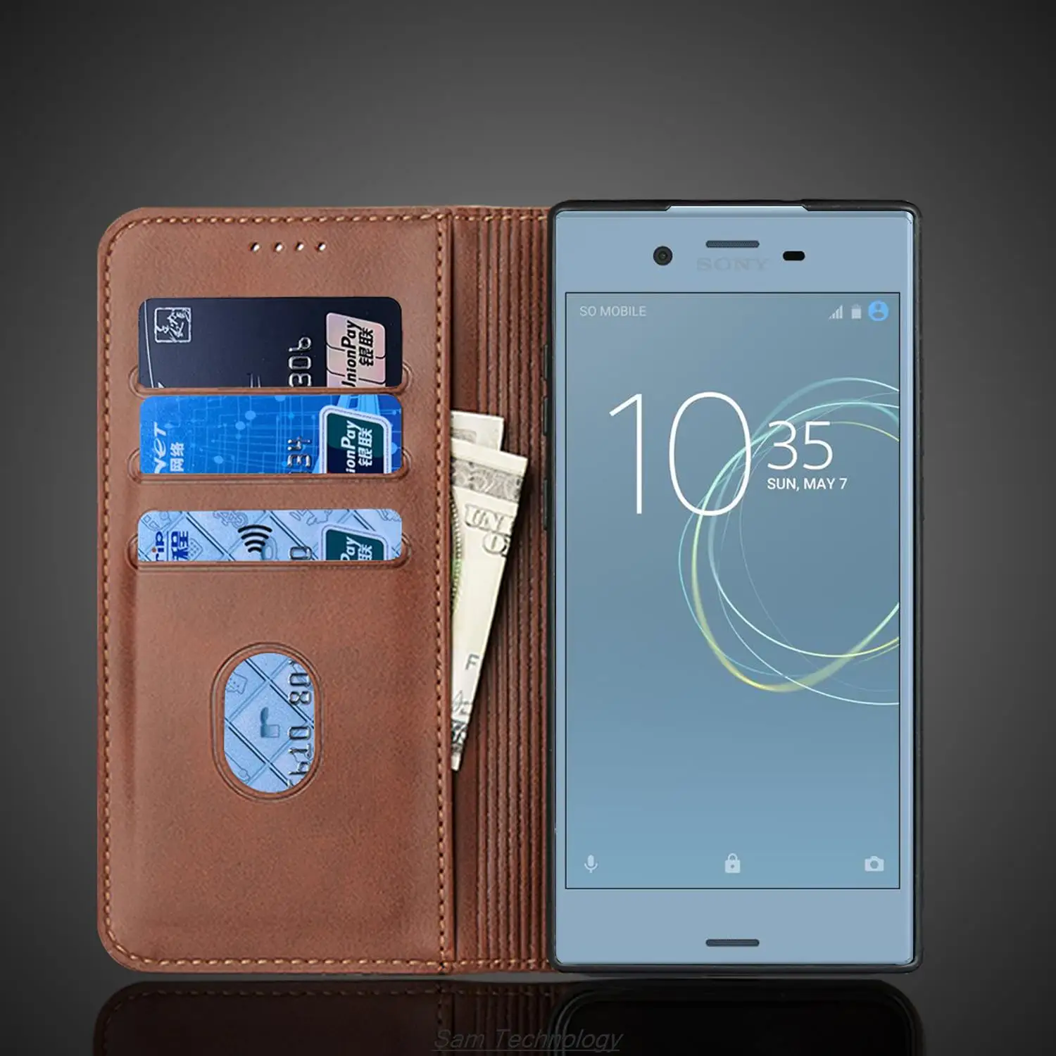 Фото Магнитный кожаный чехол для Sony Xperia XZ XZs F8331 G8231 5,2 дюйма, кобура, флип-чехол, кошелек, сумки для телефона, чехлы, Coque №5