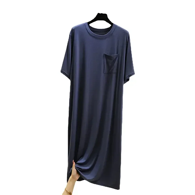 

Dress Size For Plus Modal Homewear Women Summer Pajamas Split Casual Sleepwear Short Nightdress Sleeve Loose Underskirt