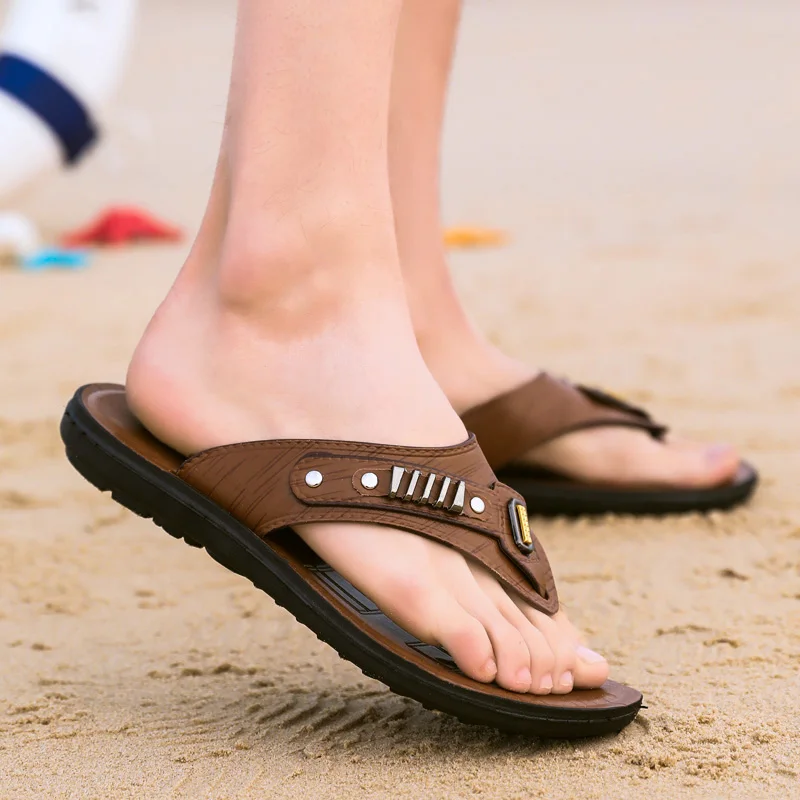Flip Flops Male Slippers Men Summer Beach Shoes For