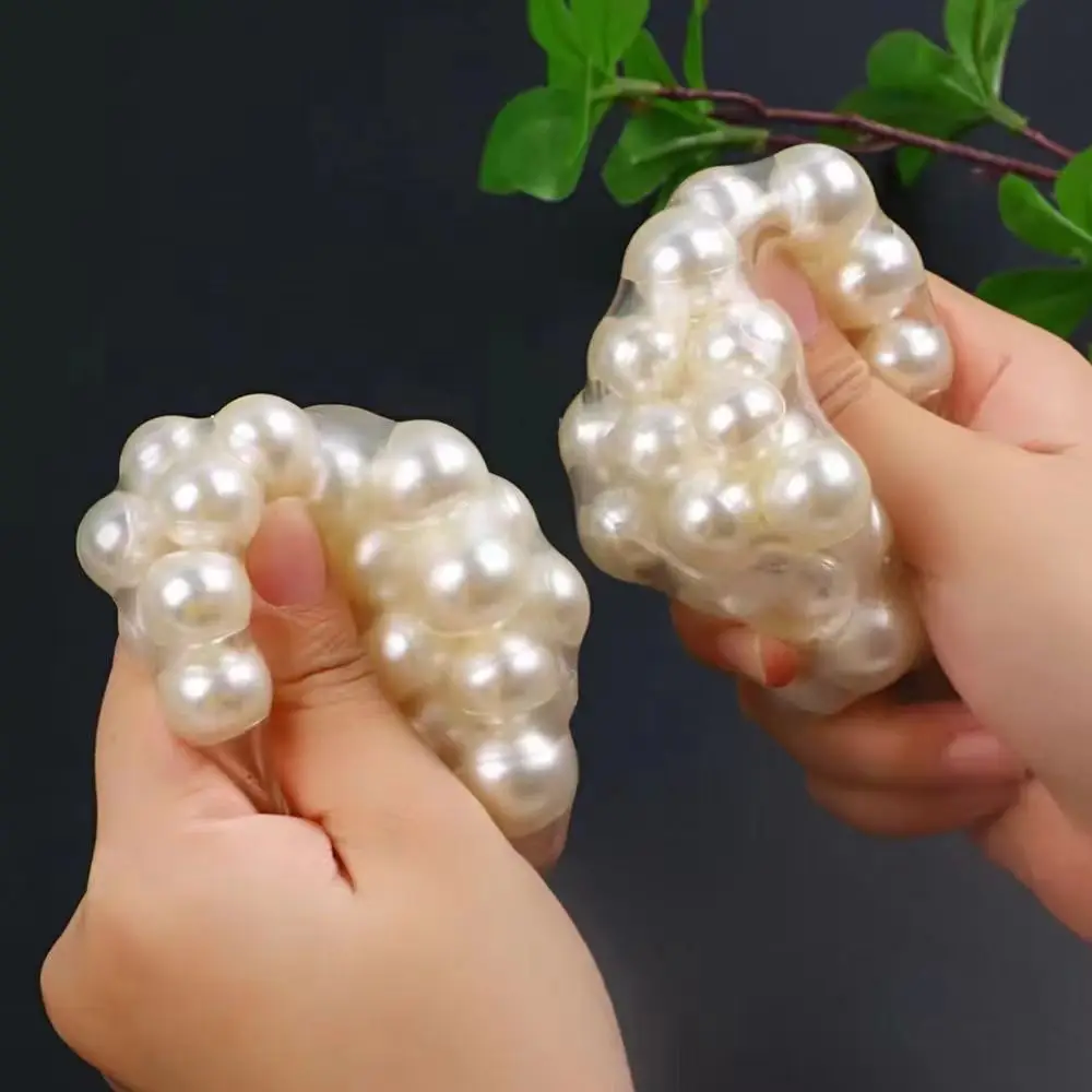 Building Block Bead Pearl Noisy Ball Toys Mochi Ball TPR Ball Pinch Fidget Toy Cute Novelty Pearl Squeeze Toy Children Toys