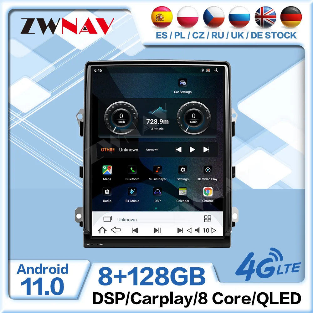 

Автомобильный мультимедийный плеер Tesla, экран 10,4 дюйма, 2din, Android 11,0, 8 + 128G, для Porsche Cayenne 2011-2017, GPS-навигация, радио, Carplay