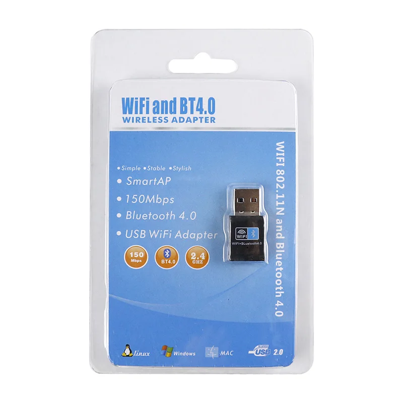 Wifi Bluetooth Adaptador sem Fio Usb Wifi Adaptador 2.4g Bluetooth 4.0 Dongle Placa de Rede Rtl8723bu para Desktop Computador Portátil 150mbps - Imagem 6