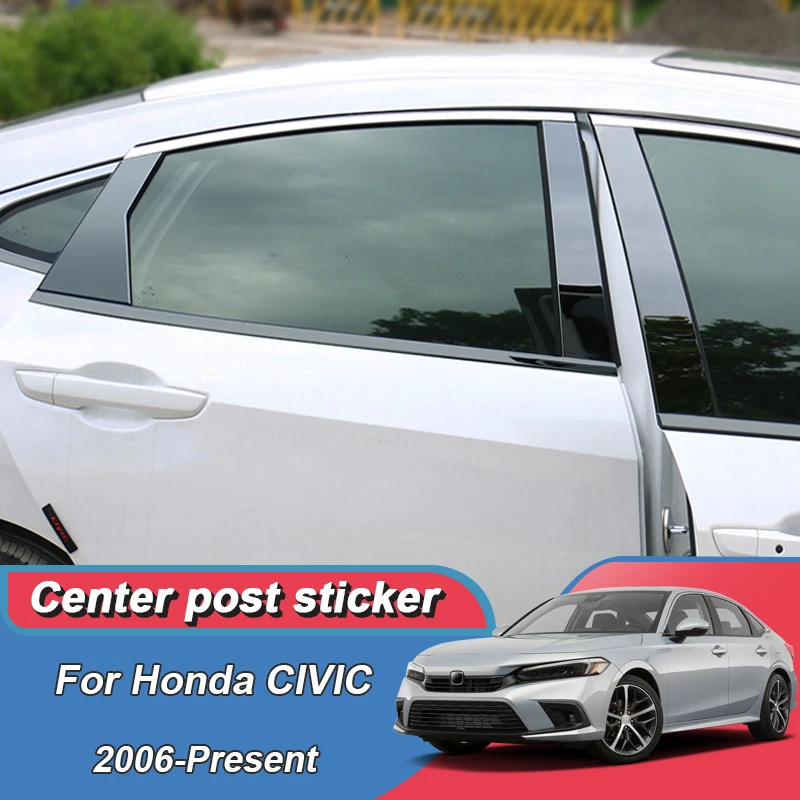 

6 шт., ПВХ наклейка на окно автомобиля Honda CIVIC 2012 года