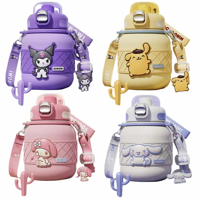 

Sanrios Kuromi My Melody Cinnamoroll почтовый аниме мультфильм большая емкость Изолированная чашка двойные Питьевая вода чашки 630 мл