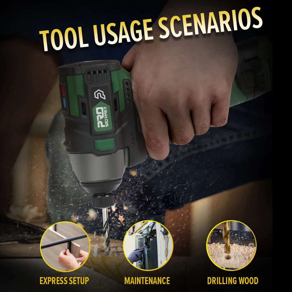 140NM Brushless Electric Screwdriver 17V Cordless Drill Screw 1500mAh Battery Rechargeable Hexagon Power Tools by PROSTORMER 4