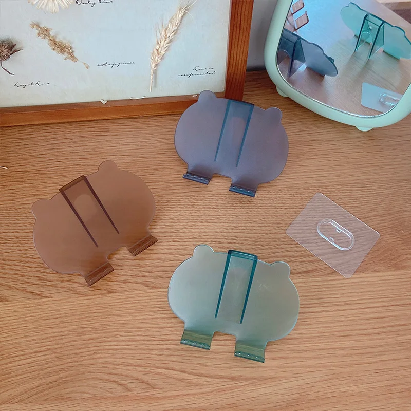 

Little Bear Wall Mounted Mobile Phone Holder No Punching, Trace Sticking Bracket Multi functional Lazy