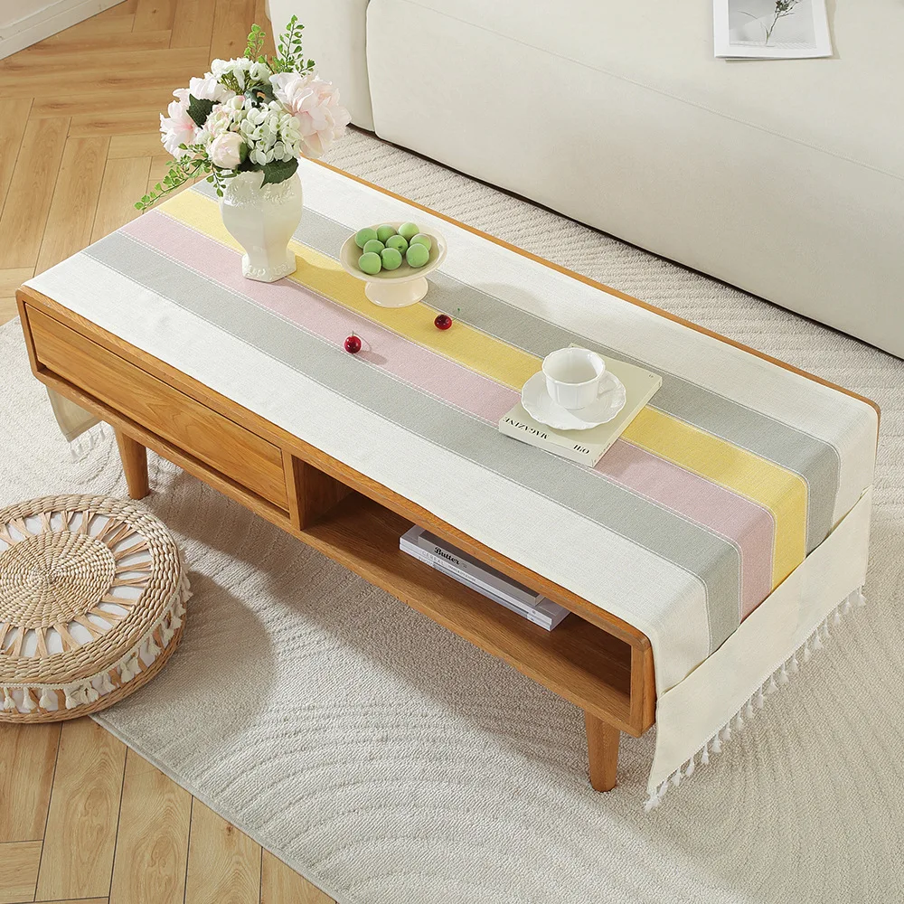 

2024 Rectangular, waterproof and oil-proof tablecloth yellow