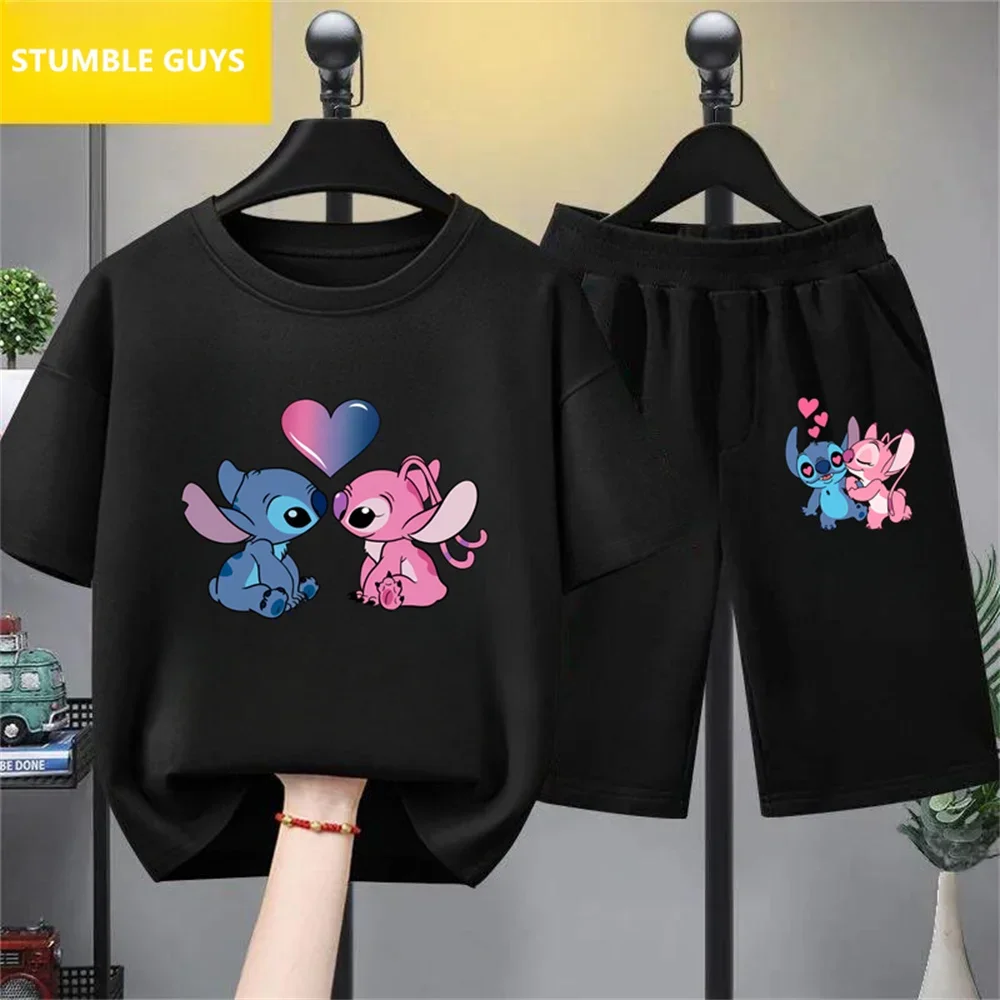 Summer Pretty Girl Disney Lilo & Stitch 3D Printed T shirt O Neck Short Sleeve T shirt Girl Casual Fashion Clothing Trucksuit 4