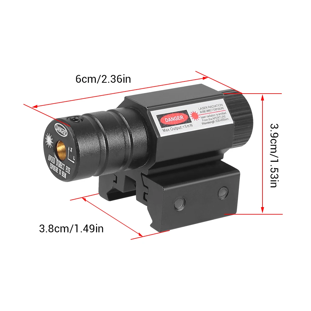 Red Dot Laser Sight Laser Sight Tactical Red Green Dot Laser Sight Scope with 10180 Rechargeable Battery 11mm 20mm Picatinny Rail Mount Rifle Pistol Laser Sight