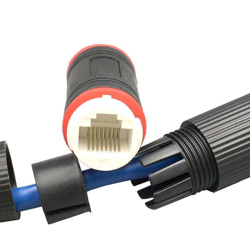 10Pcs RJ45 광대역 네트워크 케이블 익스텐더 도킹 커넥터 이더넷 네트워크 스트레이트 스루 방수 IP67 헤더 야외