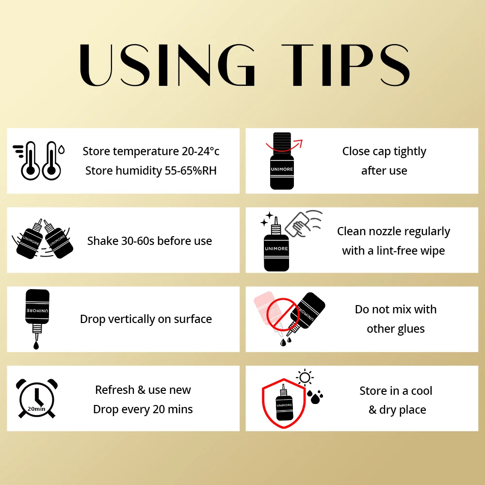 Eyelash Glue Unimore 5ml Lash Extension Glue Professional Eyelash Adhesive 0.5S Fast Dry Eyelash Gule Waterproof Supplies Extensions