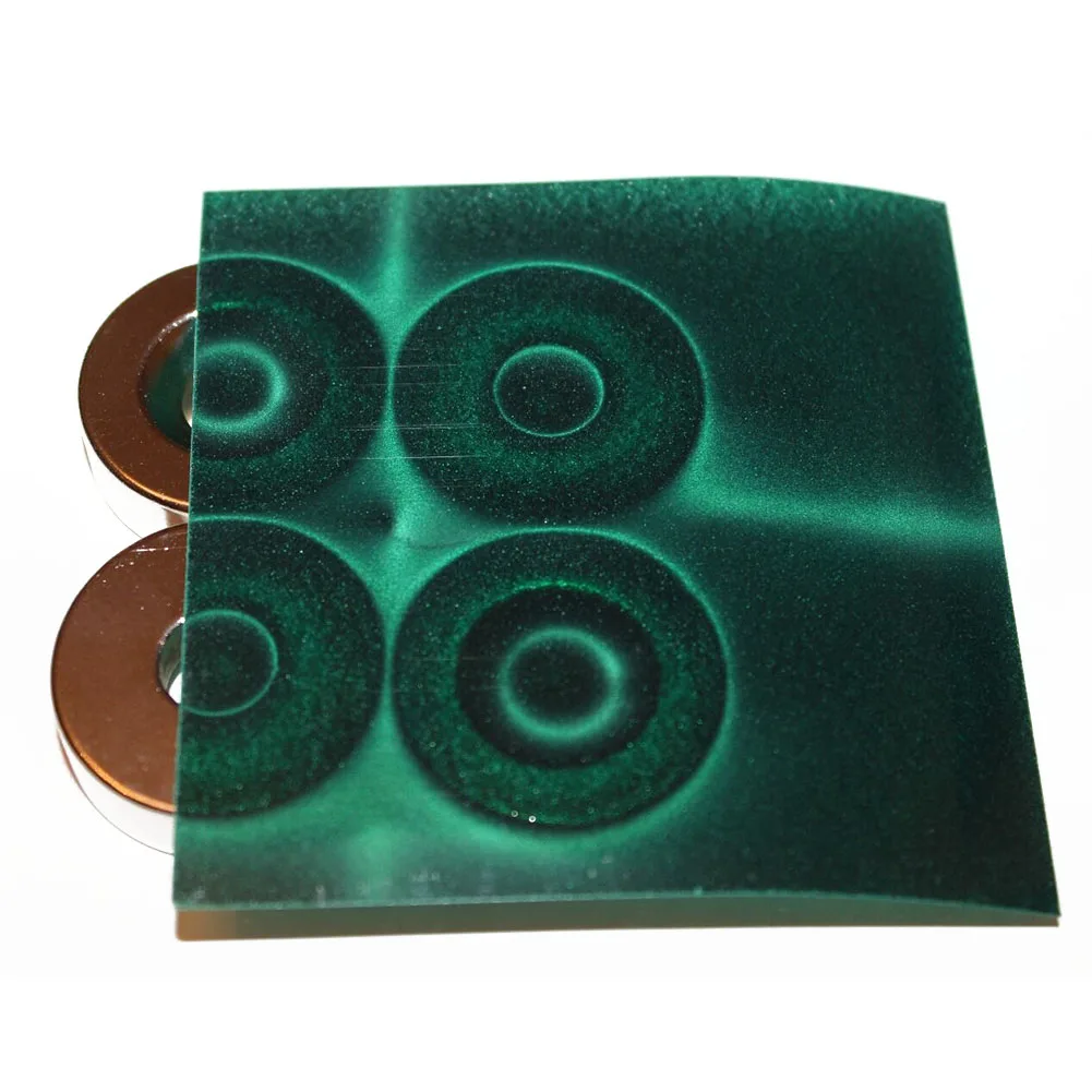 Magnetic Field Viewer Viewing Film Membrane Magnet Card Detector Pattern Display Magnetic Field Observation Film 45x45mm