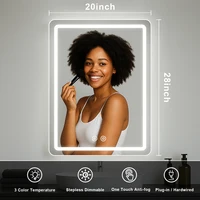 20x28 inch LED Bathroom Mirror Vanity Mirrors with Backlit Lights Fogless Makeup Mirror Wall Mounted with Demister - Image 2