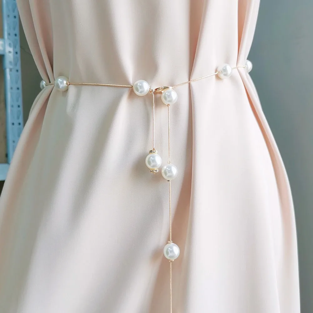Pearl Waist Belt Series for Women, Boho Summer Beach Bikini for Holidays with a Simple and Versatile Mood