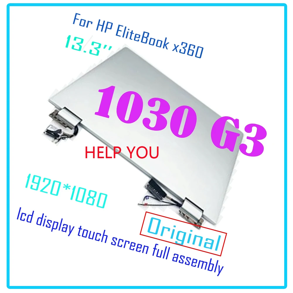 A + 13.3 Pollici Per Hp Elitebook X360 1030 G3 Display Lcd Touch Screen Digitizer Assemblaggio Completo L31871-001 L31870-001 L31868-001